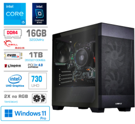 Slika izdelka: Računalnik MEGA MT S7X BUSINESS i5-13400/Intel 730/16GB/1TB-4.0/750W/Win11Pro/črna