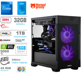 Slika izdelka: Računalnik MEGA MT S7X i7-12700K/RTX5060Ti-16GB/32GB/1TB-4.0/750W/Brez OS/črna RGB + Estetski napajalni kabli [Vijolična / Črna)