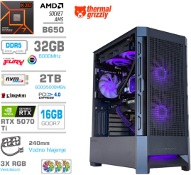 Slika izdelka: Računalnik MEGA MT S8 R7-9800X3D/RTX5070Ti/32GB-DDR5/2TB-4.0/750W/Brez OS/črna RGB + Estetski napajalni kabli [Vijola / Črna]