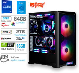 Slika izdelka: Računalnik MEGA TWR S10 i9-14900KF/RTX5080/64GB/2TB-4.0/1000W/Brez OS/črna RGB