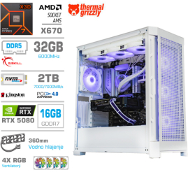 Slika izdelka: Računalnik MEGA TWR S11 R7-7800X3D/RTX5080/32GB-DDR5/2TB-4.0/1050W/Brez OS/bela RGB + Estetski napajalni kabli [Vijola / Bela]