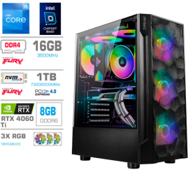 Slika izdelka: Računalnik MEGA TWR S7 i5-12600K/RTX4060Ti-8GB/16GB/1TB-4.0/750W/Brez OS RGB