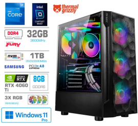 Slika izdelka: Računalnik MEGA TWR S7 i7-12700F/RTX4060Ti-8GB/16GB/1TB/750W/Win11Pro RGB