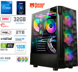 Slika izdelka: Računalnik MEGA TWR S7 i7-12700K/RTX5070/32GB/2TB-4.0/750W/Brez OS RGB