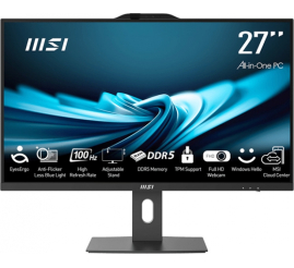 Slika izdelka: Računalnik MSI PRO AP272P 14M-881XEU i5 / 16GB / 500GB SSD / 27" FHD IPS 100Hz / NoOS / črn - nastavljiv po višini
