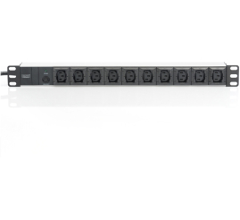 Slika izdelka: Razdelilec Digitus 48cm 10xEuro C13 ALU UPS Digitus črno/siv