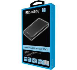 Slika izdelka: Sandberg Powerbank USB-C PD 127W 40000 mAh prenosna baterija