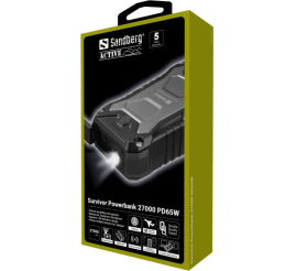Slika izdelka: Sandberg Survivor Powerbank 27000 mAh PD65W prenosna baterija