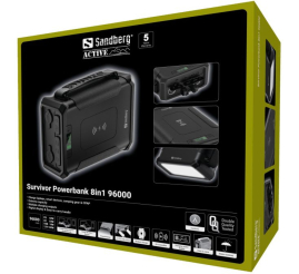 Slika izdelka: Sandberg Survivor Powerbank 8 v 1 96000 mAh prenosna polnilna postaja