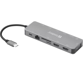 Slika izdelka: Sandberg USB-C 13-v-1 Travel Dock priklopna postaja za prenosnike