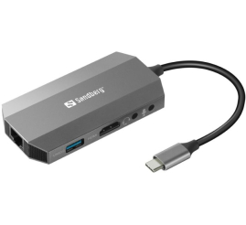 Slika izdelka: Sandberg USB-C 6 v 1 Travel Dock priklopna postaja