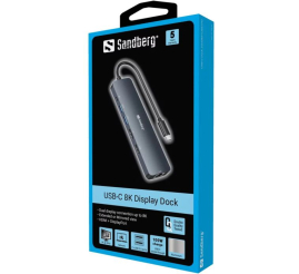Slika izdelka: Sandberg USB-C 8K Display Dock priklopna postaja