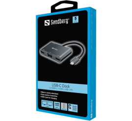 Slika izdelka: Sandberg USB-C Dock 2xHDMI+1xVGA+USB+PD priklopna postaja
