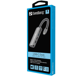 Slika izdelka: Sandberg USB-C Dock HDMI+3xUSB+PD 100W priklopna postaja