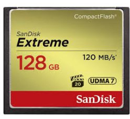 Slika izdelka: SanDisk 128GB Compact Flash Extreme UDMA7