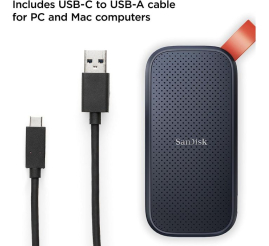 Slika izdelka:  SanDisk 2TB Portable SSD 800MB/s, USB-C, USB 3.2 Gen 2