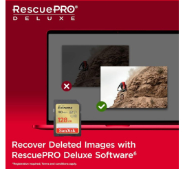 Slika izdelka: SanDisk Extreme PLUS 128GB SDHC Mspominska kartica 180MB/s in 90MB/s branje/pisanje, UHS-I, Class 10