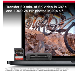 Slika izdelka: SanDisk Extreme PRO 64GB V60 UHS-II SD 280/100MB/s,V60,C10,UHS-II