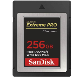 Slika izdelka: SanDisk Extreme PRO CFexpress Tip B, 256GB, 1700MB/s Branje, 1200MB/s Zapisovanje