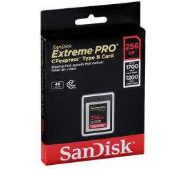 Slika izdelka: SanDisk Extreme PRO CFexpress Tip B, 256GB, 1700MB/s Branje, 1200MB/s Zapisovanje