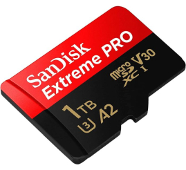 Slika izdelka: SanDisk Extreme PRO microSDXC 1TB + SD Adapter + 2 leti RescuePRO Deluxe 200MB/s branje/ 140MB/s zap