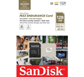 Slika izdelka: SanDisk MAX ENDURANCE microSDXC 128GB + SD Adapter