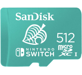 Slika izdelka: SanDisk microSDXC za Nintendo Switch 512GB, do 100MB/s branja, 90MB/s pisanja, U3, C10, A1, UHS-1