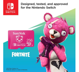 Slika izdelka: SanDisk Nintendo MicroSD UHS I Card - Fortnite Edition, Cuddle Team,  256GB