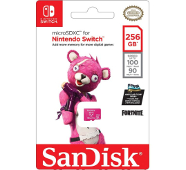 Slika izdelka: SanDisk Nintendo MicroSD UHS I Card - Fortnite Edition, Cuddle Team,  256GB
