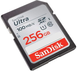Slika izdelka: SanDisk Ultra 256GB SDXC spominska kartica 100MB/s