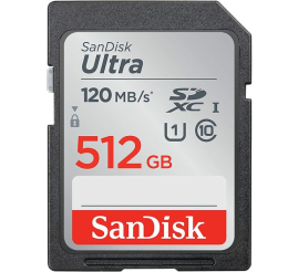 Slika izdelka: SanDisk Ultra 512GB SDXC spominska kartica 150MB/s
