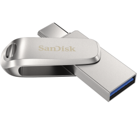 Slika izdelka: SanDisk Ultra Dual Drive Luxe USB Type-C 128GB 400MB/s USB 3.2 Gen 1, srebrn
