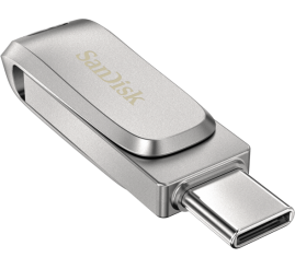 Slika izdelka: SanDisk Ultra Dual Drive Luxe USB Type-C 128GB 400MB/s USB 3.2 Gen 1, srebrn
