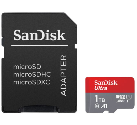 Slika izdelka: SanDisk Ultra microSDXC 1TB + SD Adapter 150MB/s  A1 Class 10 UHS-I