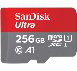Slika izdelka: SANDISK Ultra microSDXC 256GB UHS-I FHD SD adapter (SDSQUAC-256G-GN6MA) spominska kartica
