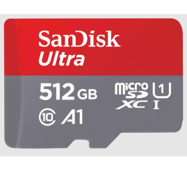 Slika izdelka: SANDISK Ultra microSDXC 512GB UHS-I FHD SD adapter (SDSQUAC-512G-GN6MA) spominska kartica