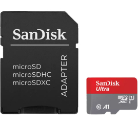 Slika izdelka: SANDISK Ultra microSDXC 512GB UHS-I FHD SD adapter (SDSQUAC-512G-GN6MA) spominska kartica