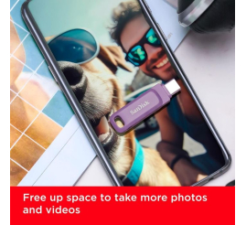 Slika izdelka: SanDisk USB 256GB Ultra Dual Drive Go USB Type-C 400MB/s sivka violičen