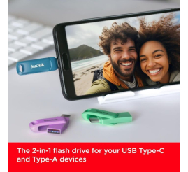 Slika izdelka: SanDisk USB 256GB Ultra Dual Drive Go USB Type-C 400MB/s sivka violičen