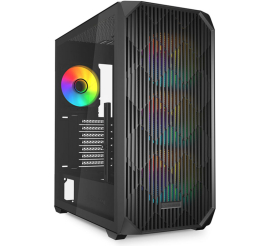 Slika izdelka: SHARKOON AK3 RGB midiATX RGB okno gaming črno ohišje