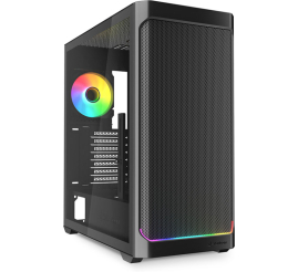Slika izdelka: SHARKOON AK4W RGB Strip midiATX okno gaming črno ohišje