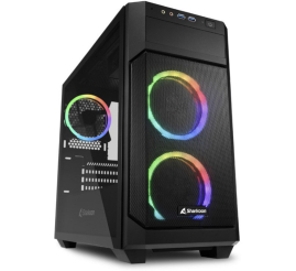 Slika izdelka: SHARKOON V1000 mATX RGB okno gaming črno ohišje