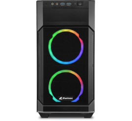 Slika izdelka: SHARKOON V1000 mATX RGB okno gaming črno ohišje