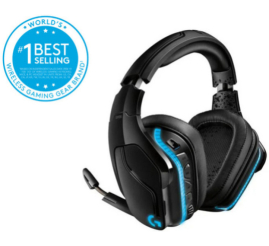 Slika izdelka: Slušalke brezžične Logitech naglavne BT/1x3,5mm G935 črna LightSync Gaming (981-000744)