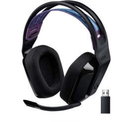 Slika izdelka: Slušalke brezžične Logitech naglavne z mikrofonom USB G535 črne LightSpeed (981-000972) 