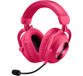 Slika izdelka: Slušalke brezžične Logitech naglavne z mikrofonom BT/RCA/USB G PRO X 2 LIGHTSPEED roza Gaming (981-001275)
