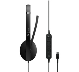 Slika izdelka: Slušalke žične EPOS naglavne z mikrofonom USB-C ADAPT 160T USB-C II črne (1000905)