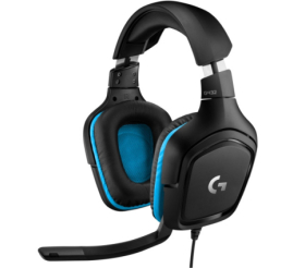 Slika izdelka: Slušalke žične Logitech naglavne z mikrofonom USB G432 črno-modra (981-000770)