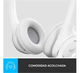 Slika izdelka: Slušalke žične Logitech naglavne z mikrofonom USB H390 bele (981-001286) 