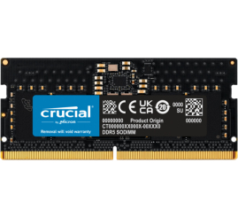 Slika izdelka: SO-DIMM DDR5 8GB 5600MHz CL46 Single (1x 8GB) Crucial - 1,1V črna (CT8G56C46S5)